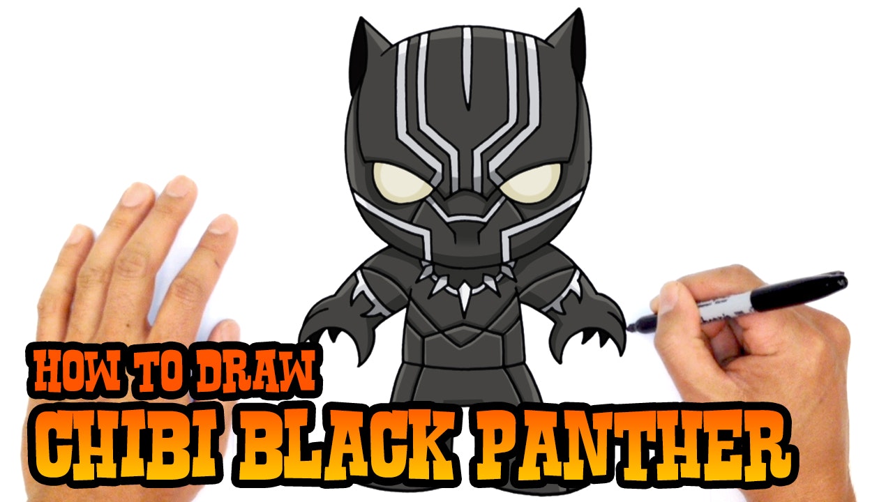 How to Draw Chibi Black Panther - Chibi Characters - C4K ACADEMY